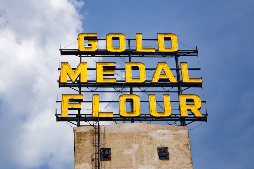 The Gold Medal Flour Sign in minneapolis history
